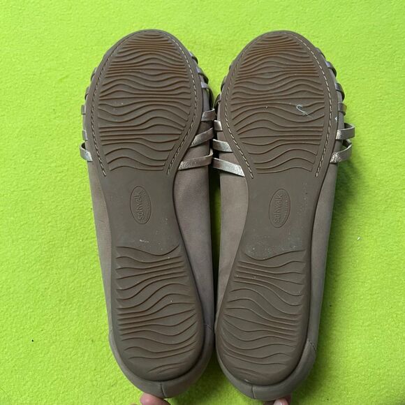 SoftWalk Women's St Lucia Leather Ballet Flat Sz US 12W Wide Taupe - Picture 6 of 6
